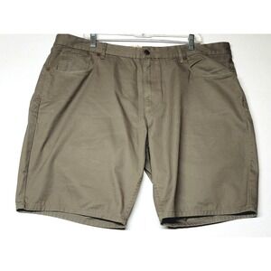 Pendleton Khaki Shorts Men's 40 Olive Cotton‎ Blend Twill Flat Front 5-Pocket